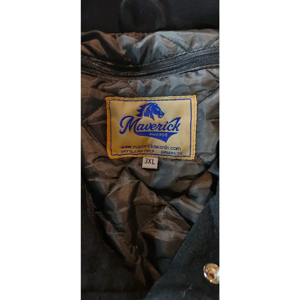 Maverick Awards Wichita State University Black Letterman Jacket Size 3XL